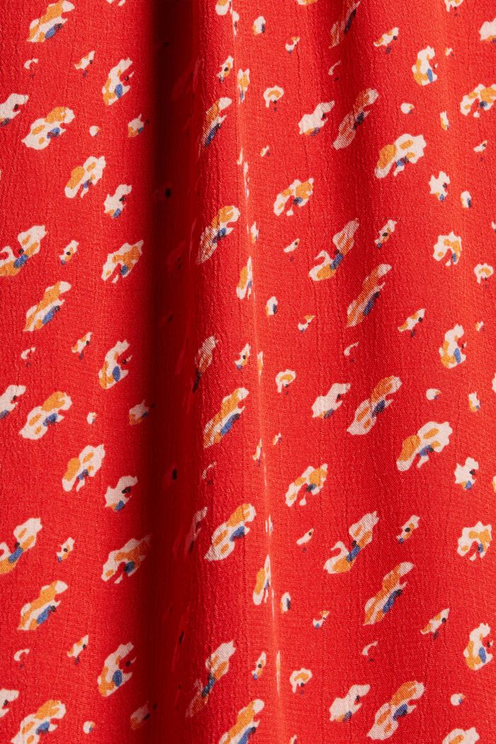 Gebloemde midi-jurk, LENZING™ ECOVERO™, RED, detail image number 4