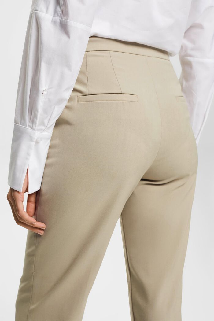 Cropped business pantalon, DUSTY GREEN, detail image number 4