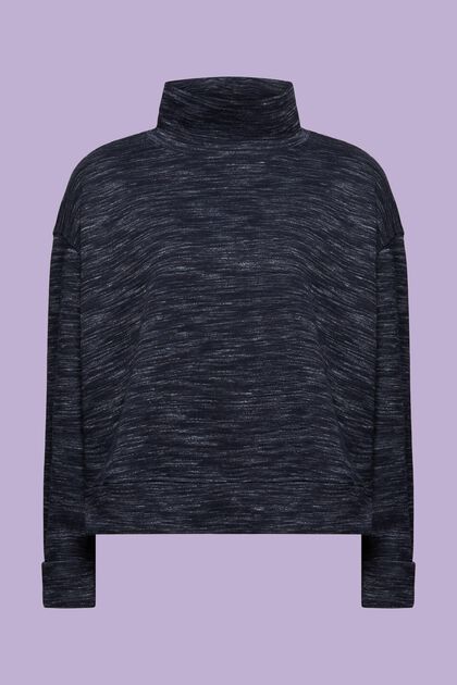 Sweatshirt met hoge kraag van een katoenmix