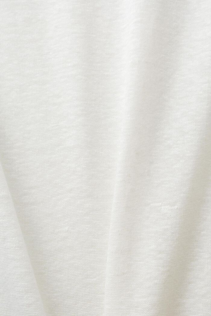 Linnen T-shirt, OFF WHITE, detail image number 5