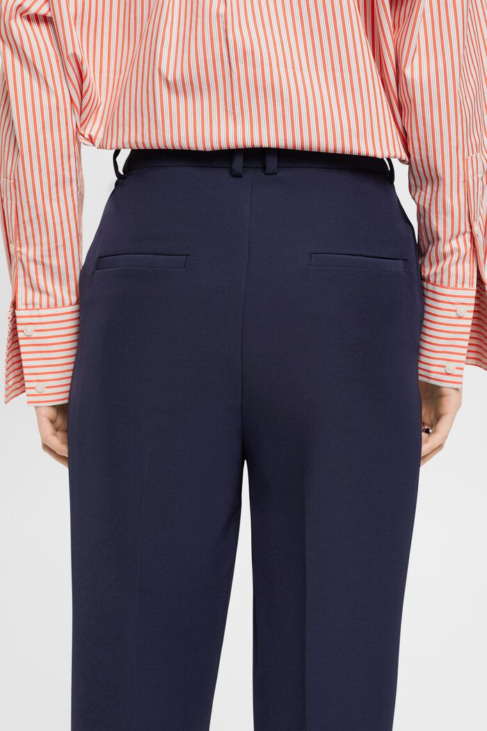Retro uitlopende broek met hoge taille, NAVY, detail image number 2