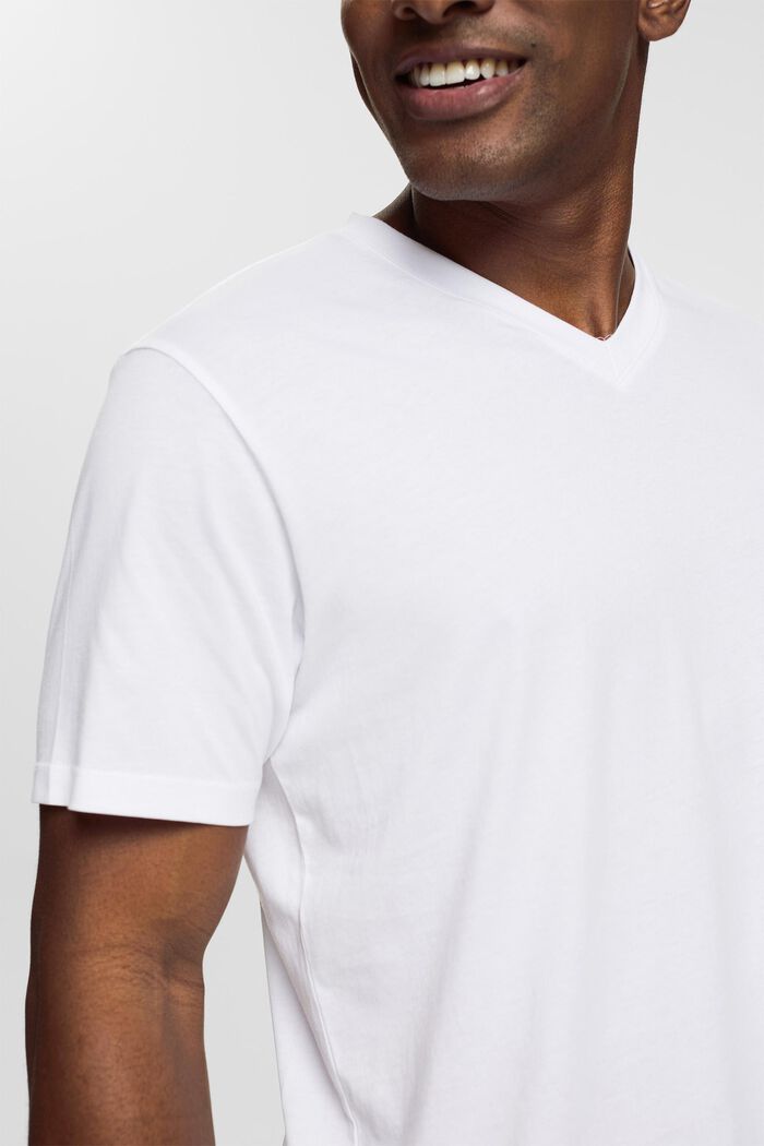 Jersey T-shirt, 100% katoen, WHITE, detail image number 0
