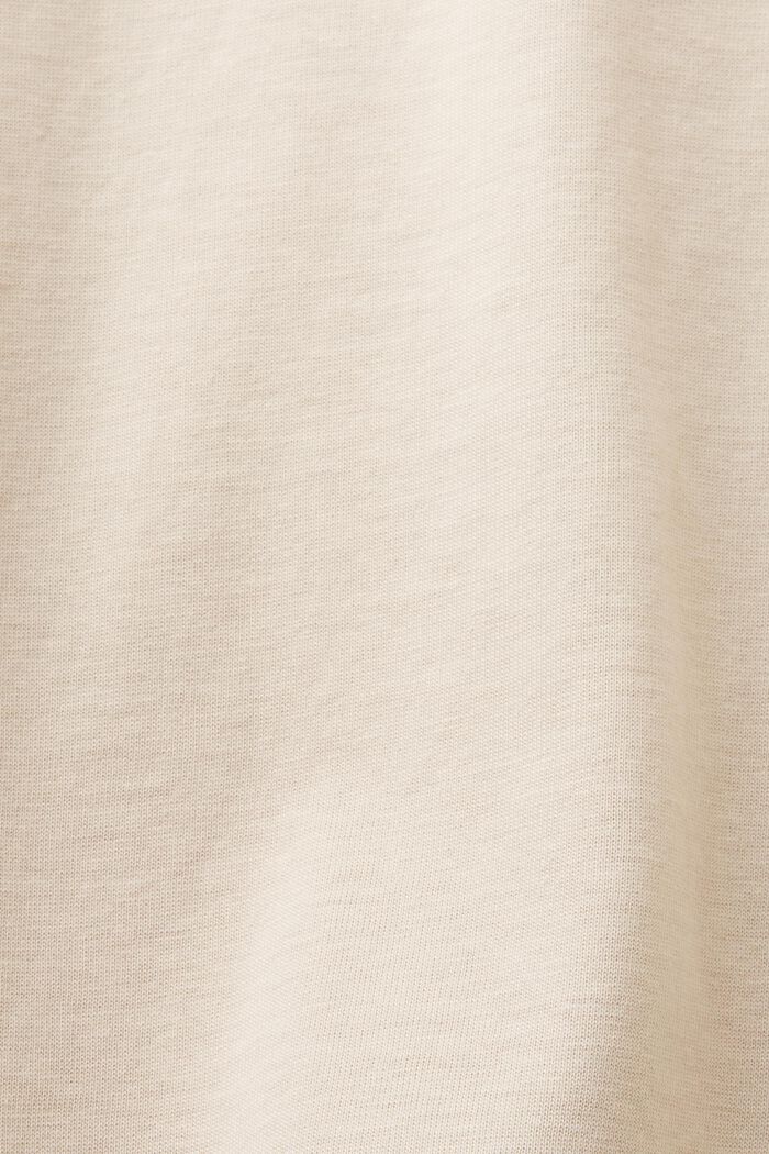 Katoenen T-shirt met ronde hals, LIGHT TAUPE, detail image number 5