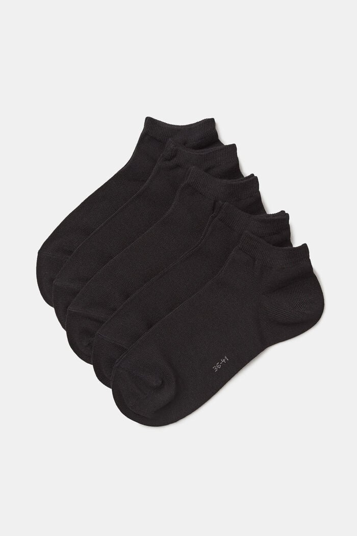 Set van vijf paar sokken van een katoenmix, BLACK, detail image number 0
