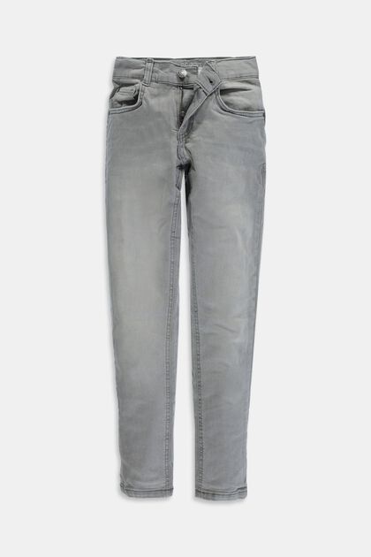 Jeans met verstelbare band, GREY MEDIUM WASHED, overview