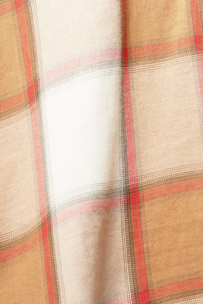 Geruite blouse van katoen, LIGHT TAUPE, detail image number 4