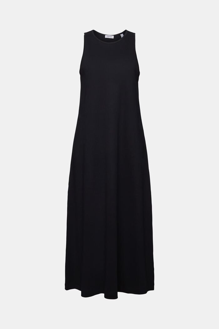 Mouwloze maxi-jurk van jersey, BLACK, detail image number 5