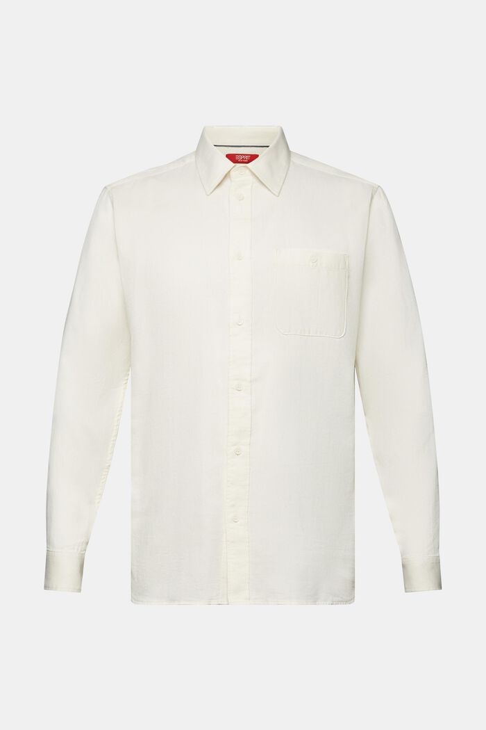 Slim fit overhemd met structuur, 100% katoen, ICE, detail image number 6