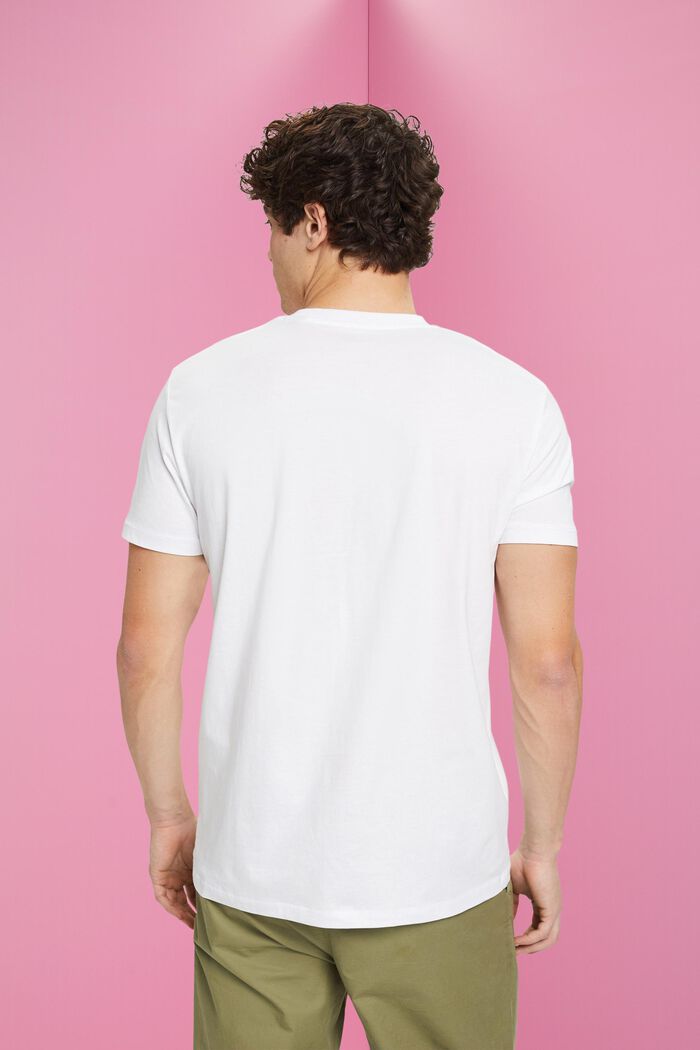T-shirt met print van duurzaam katoen, WHITE, detail image number 3