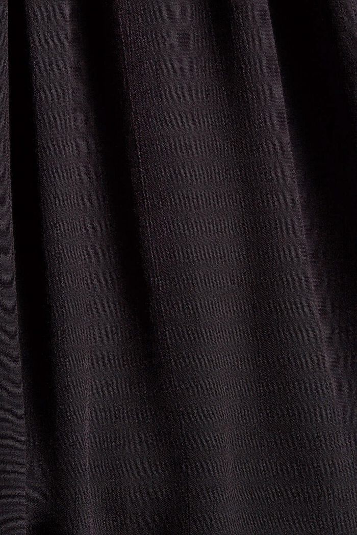 Gesmokte crêpe blouse van LENZING™ ECOVERO™, BLACK, detail image number 4