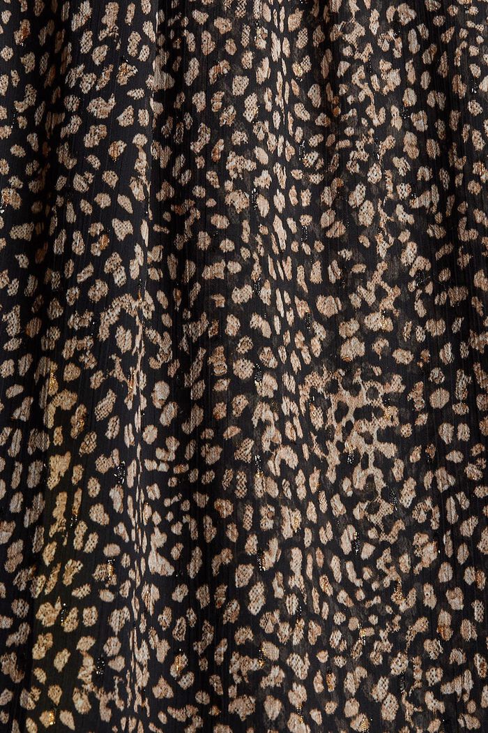 Chiffon jurk met print en glittereffect, BLACK, detail image number 5