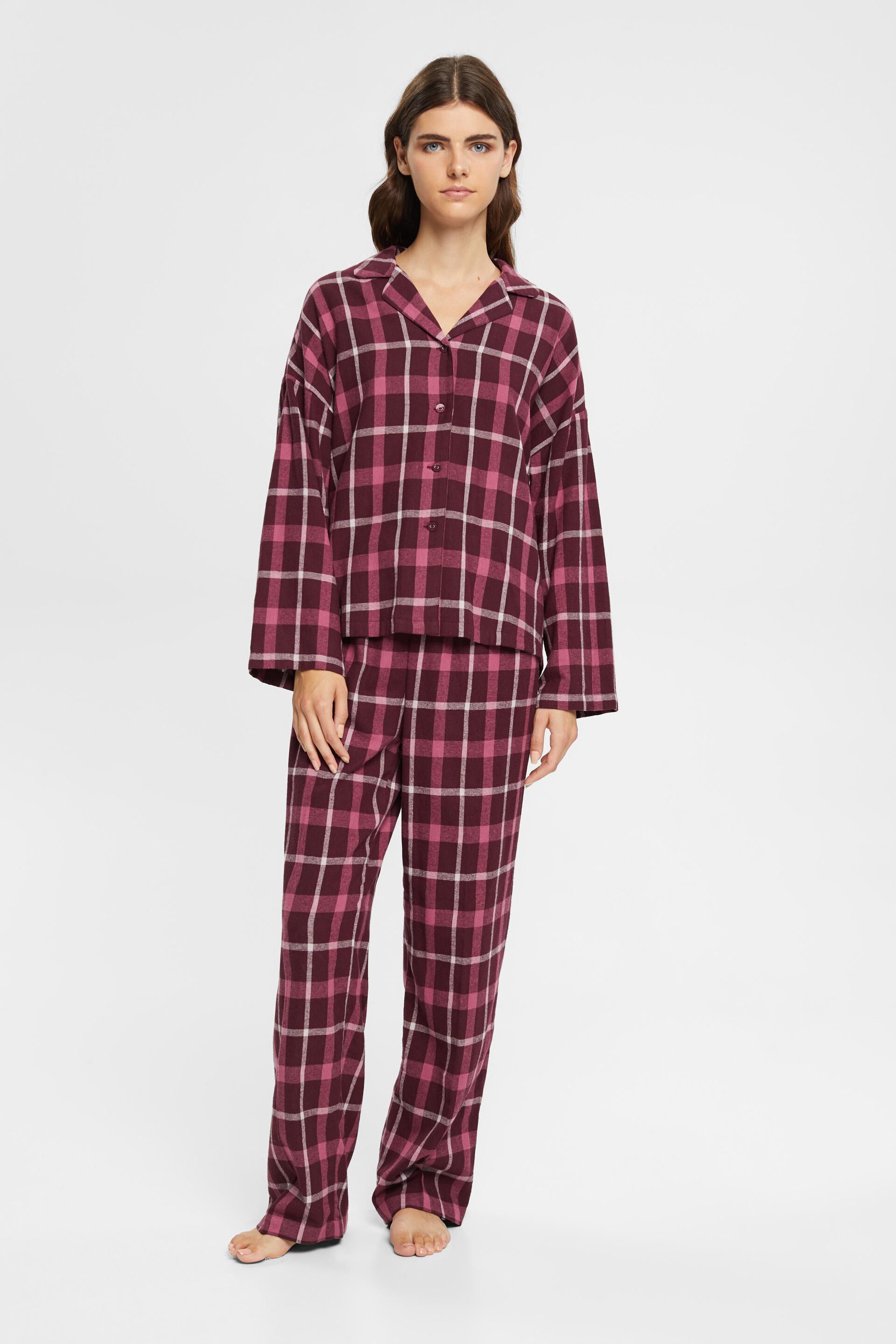 ik luister naar muziek bericht Verloren ESPRIT - Geruite flanellen pyjama in onze e-shop