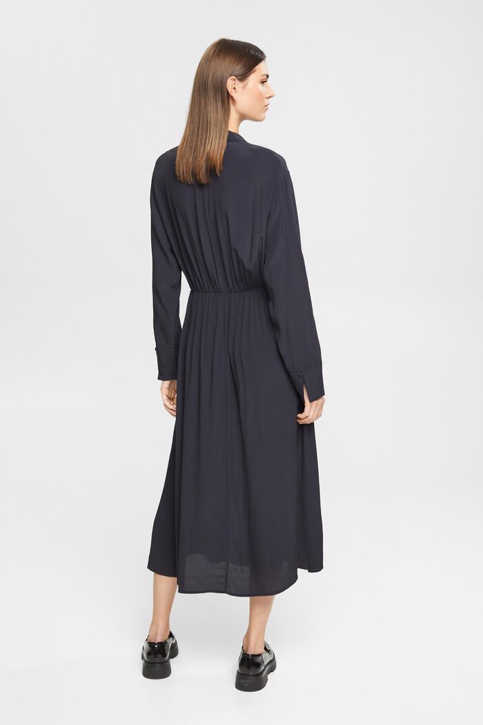 Midi-jurk met strikdetail, BLACK, detail image number 3