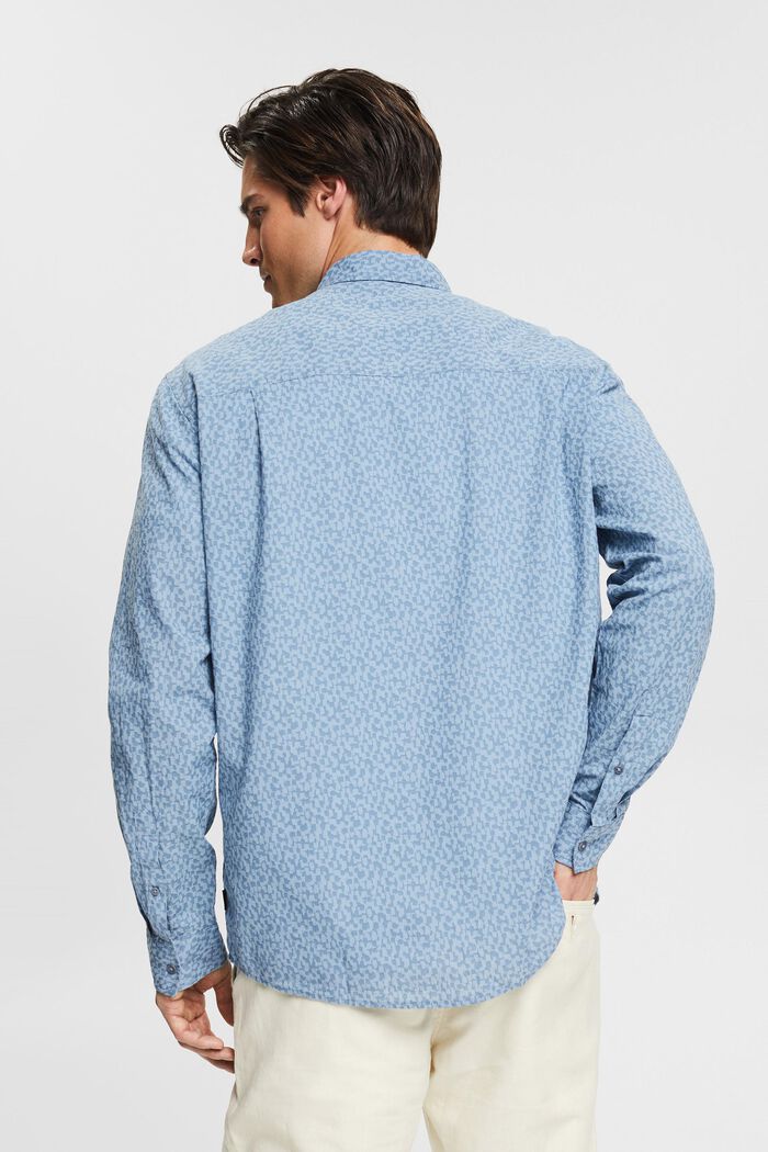 Met linnen: overhemd met print, BLUE, detail image number 3