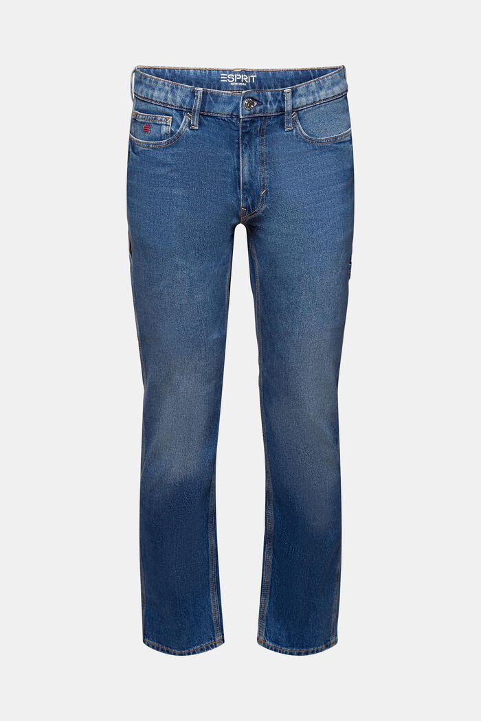 Carpenter straight fit jeans, BLUE MEDIUM WASHED, detail image number 7