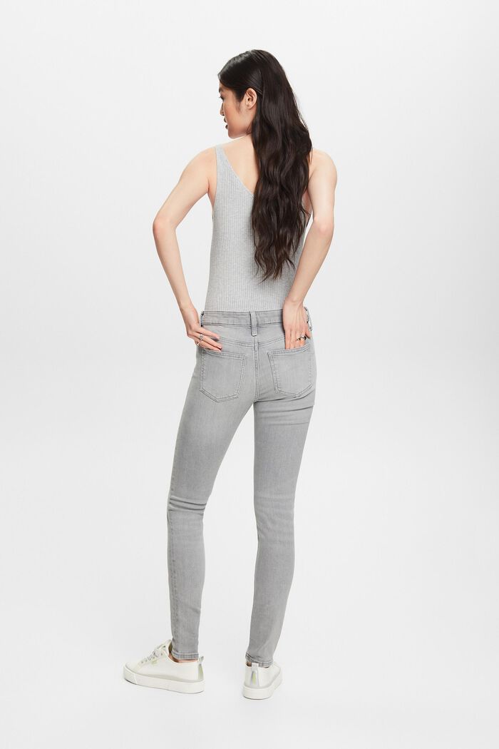 Mid skinny jeans, GREY LIGHT WASHED, detail image number 2