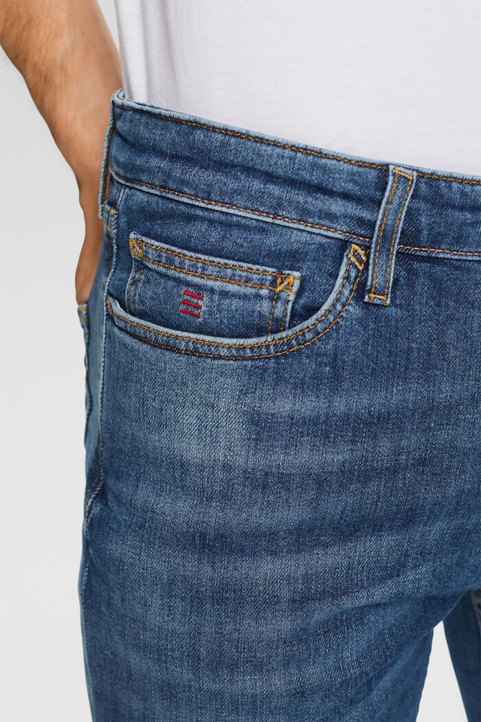 Rechte selvedge jeans met middelhoge taille, BLUE MEDIUM WASHED, detail image number 2