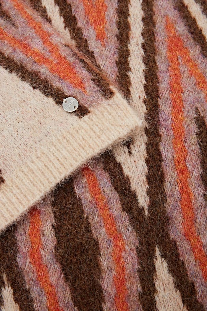 Sjaal uit een mix van wol en mohair, BEIGE, detail image number 1