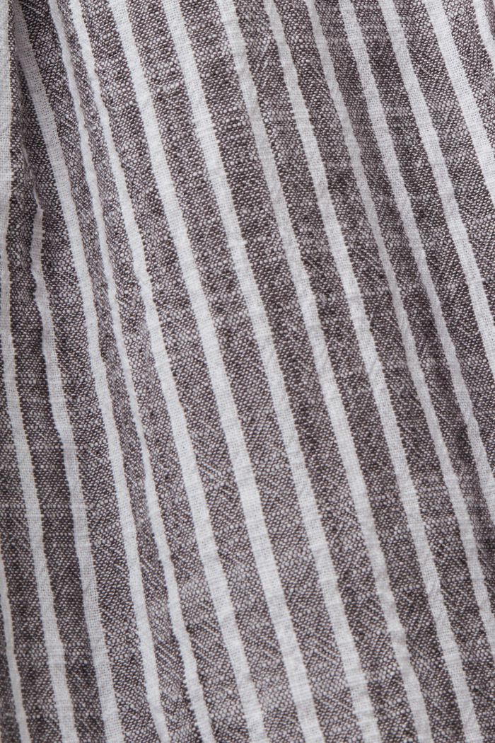 Gestreepte blouse met korte mouwen, 100% katoen, ANTHRACITE, detail image number 5