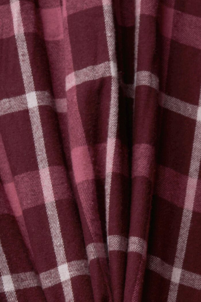 Geruite flanellen pyjama, BORDEAUX RED, detail image number 4