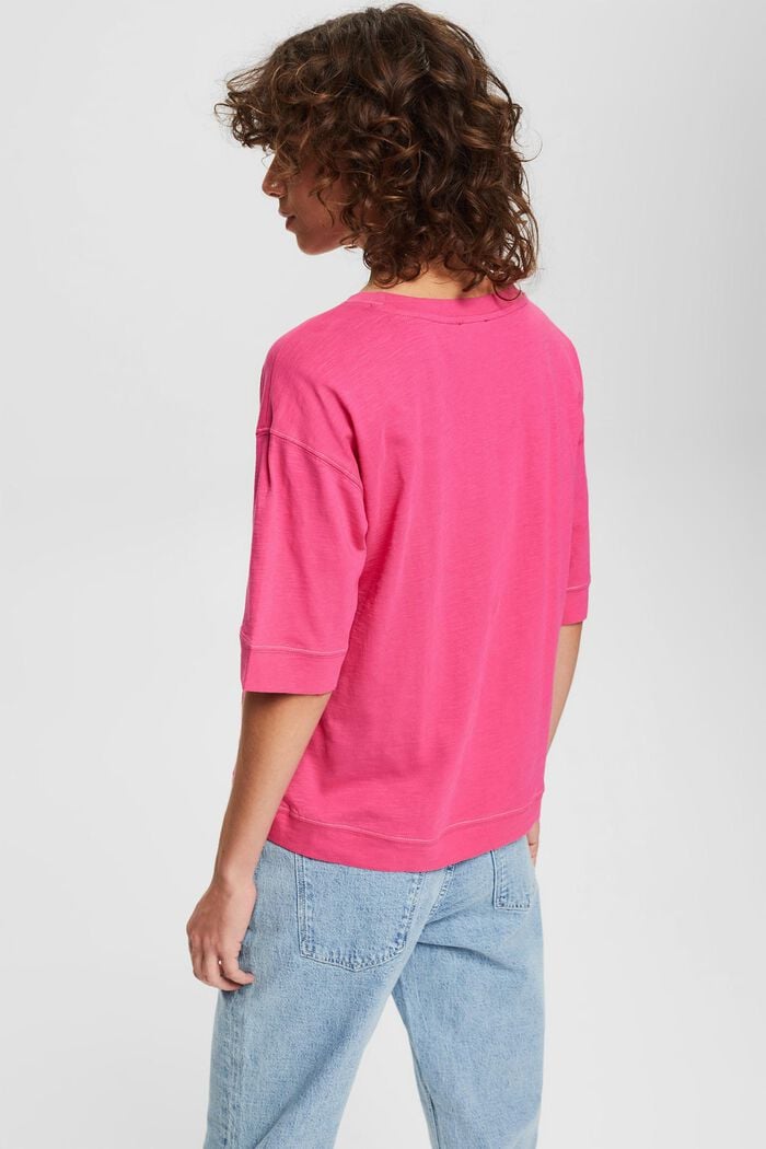 Oversized shirt met 3/4-mouwen, PINK FUCHSIA, detail image number 3