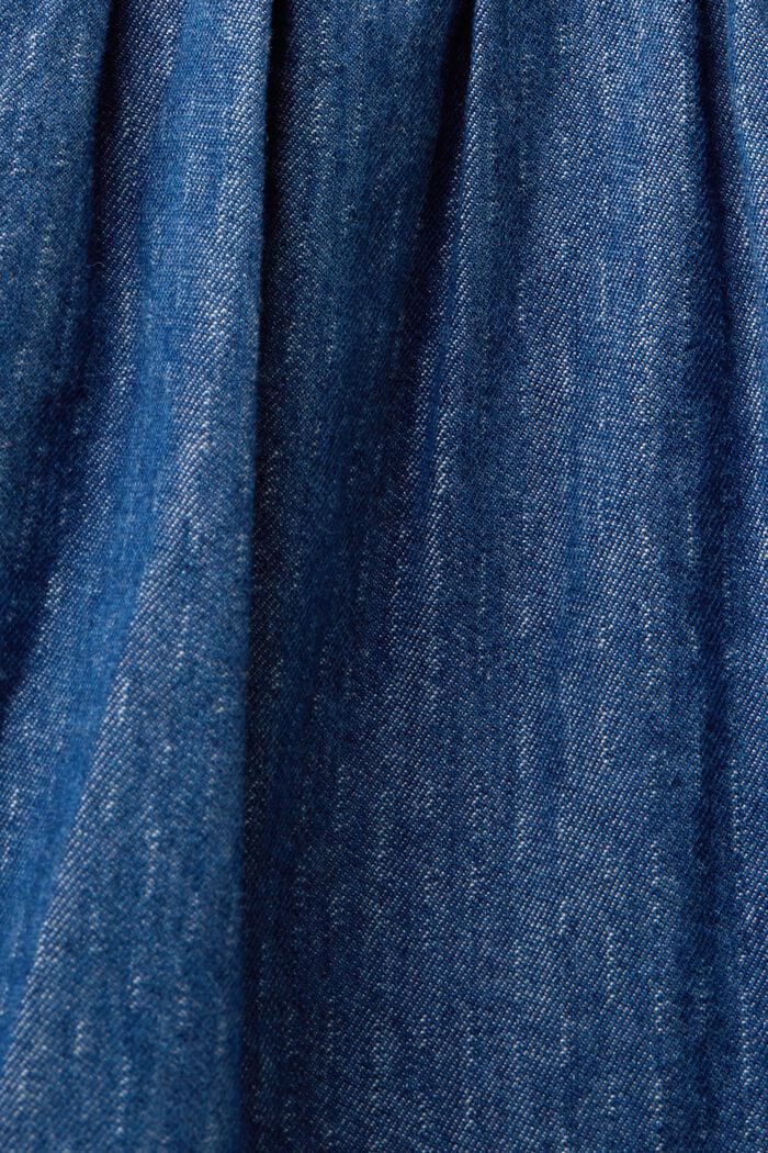 Lichte denim jurk, 100% katoen, BLUE MEDIUM WASHED, detail image number 5