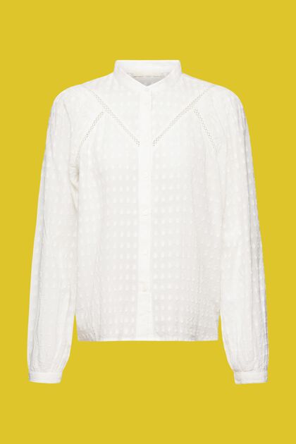 Blouse met borduursel, OFF WHITE, overview