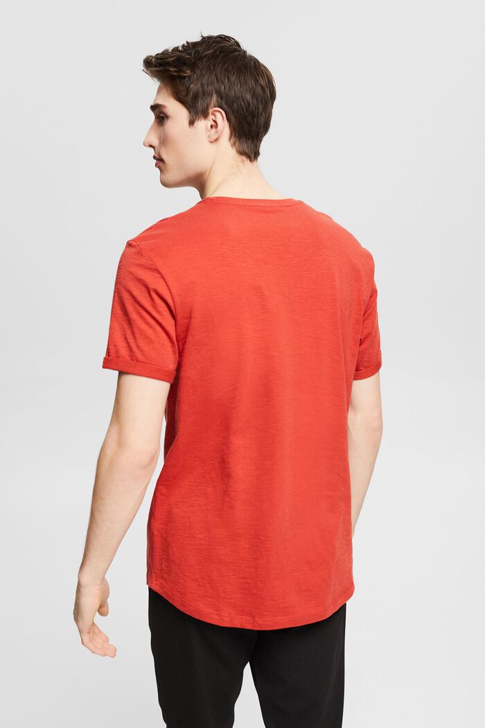 T-shirt van 100% katoen, RED ORANGE, detail image number 3