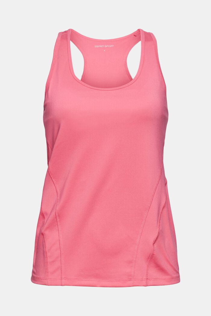 Gerecycled: tanktop met cups en E-DRY, PINK FUCHSIA, overview