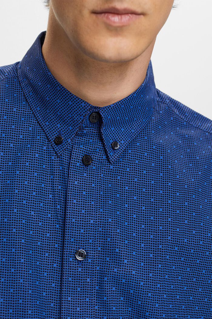 Buttondown-overhemd met motief, 100% katoen, BRIGHT BLUE, detail image number 2