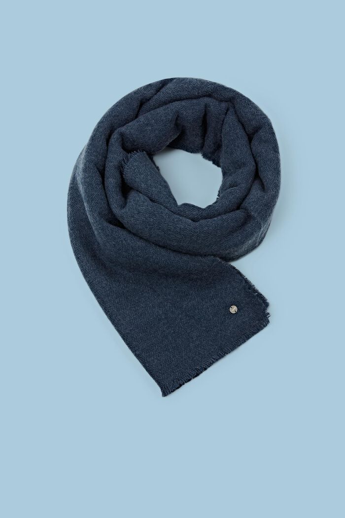 Warme sjaal, GREY BLUE, detail image number 0