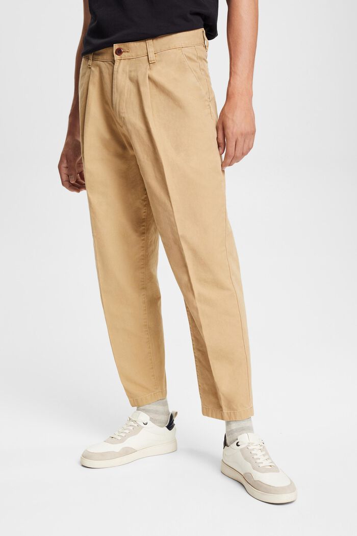 Loose fit chino, CREAM BEIGE, detail image number 0