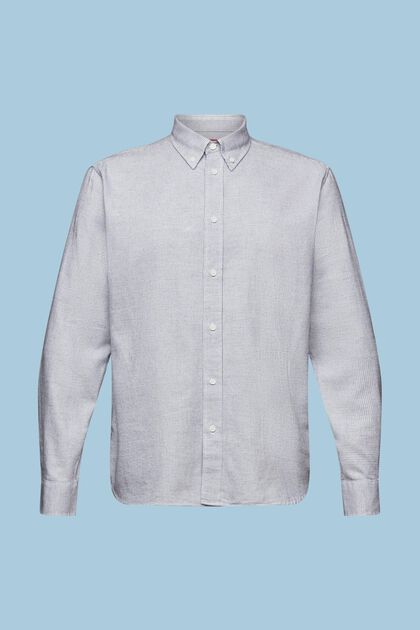 Regular fit-overhemd met ruitjes van katoen