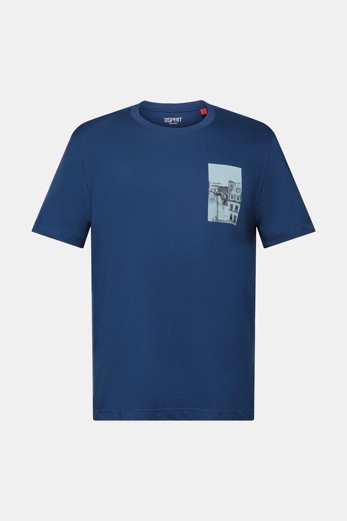 T-shirt met print op de voor- en achterkant, GREY BLUE, detail image number 6