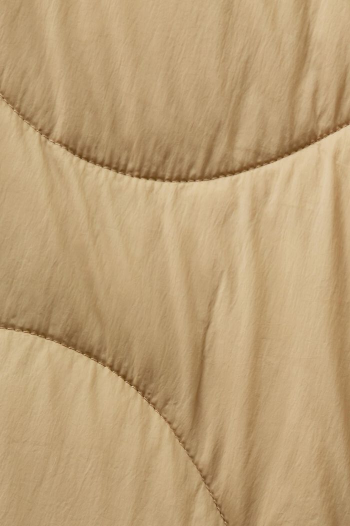 Gewatteerde jas met capuchon, KHAKI BEIGE, detail image number 6