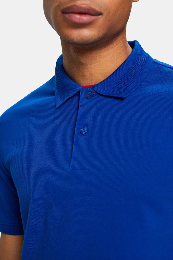 Poloshirt van pimakatoen-piqué, BRIGHT BLUE, detail image number 3