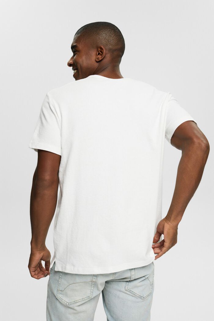 T-shirt van structuurjersey, OFF WHITE, detail image number 3
