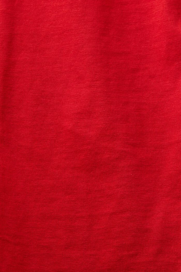 T-shirt met ronde hals en logo, DARK RED, detail image number 4