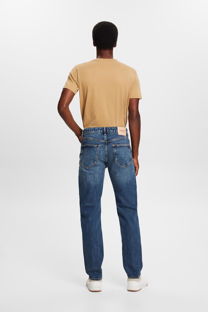Rechtlijnige jeans met middelhoge taille, BLUE LIGHT WASHED, detail image number 5