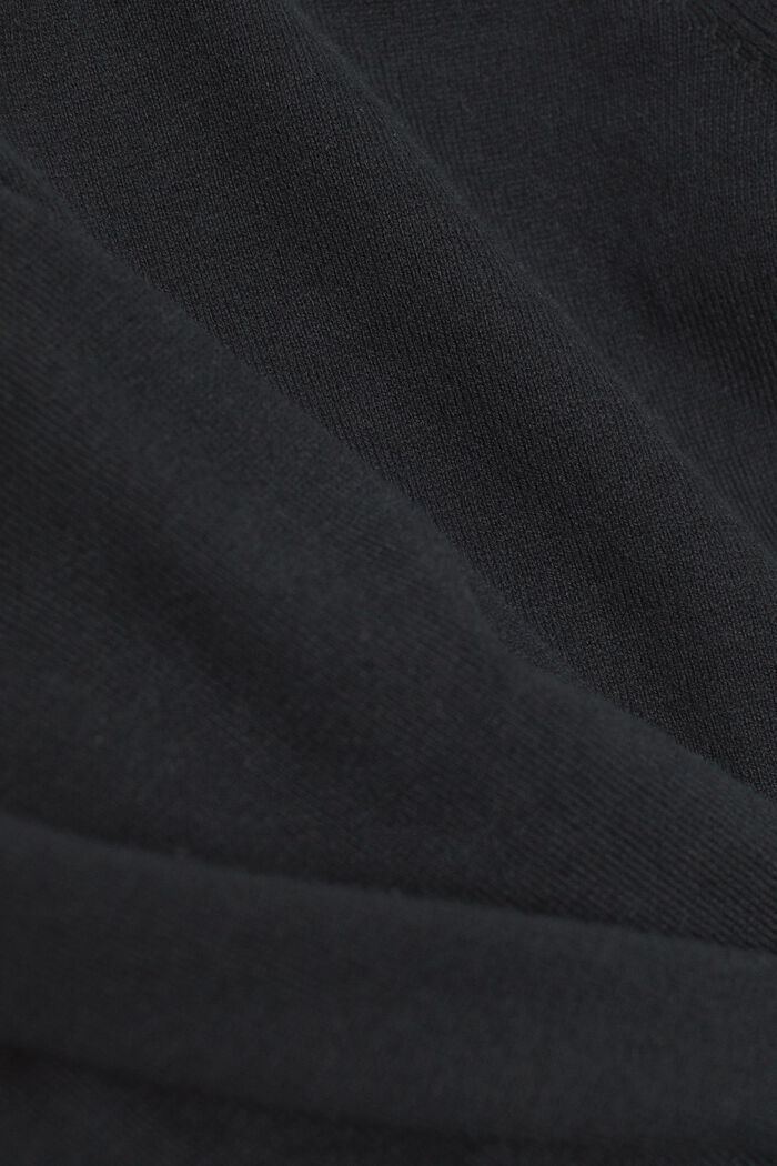 Gebreide trui met korte mouwen, BLACK, detail image number 6
