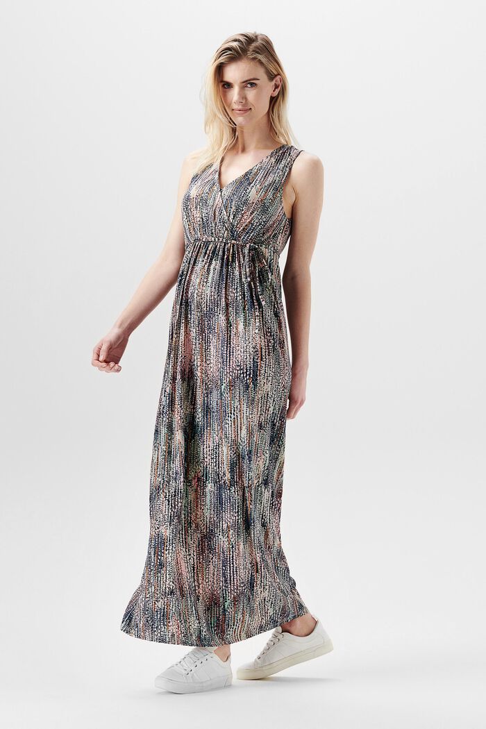Maxi-jurk met motief, LENZING™ ECOVERO™, PALE MINT, detail image number 1