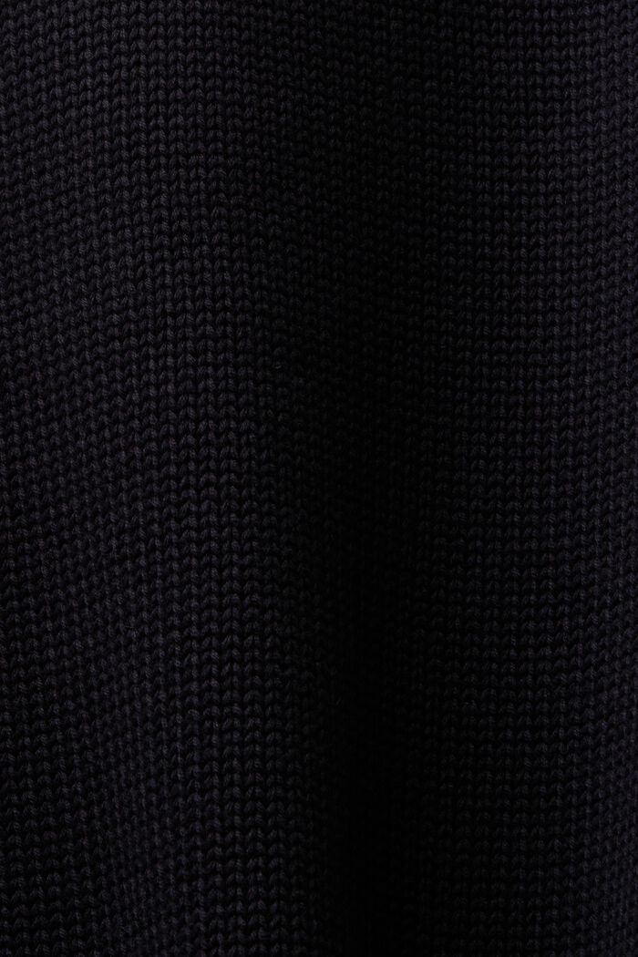 Katoenen trui met turtleneck, BLACK, detail image number 6