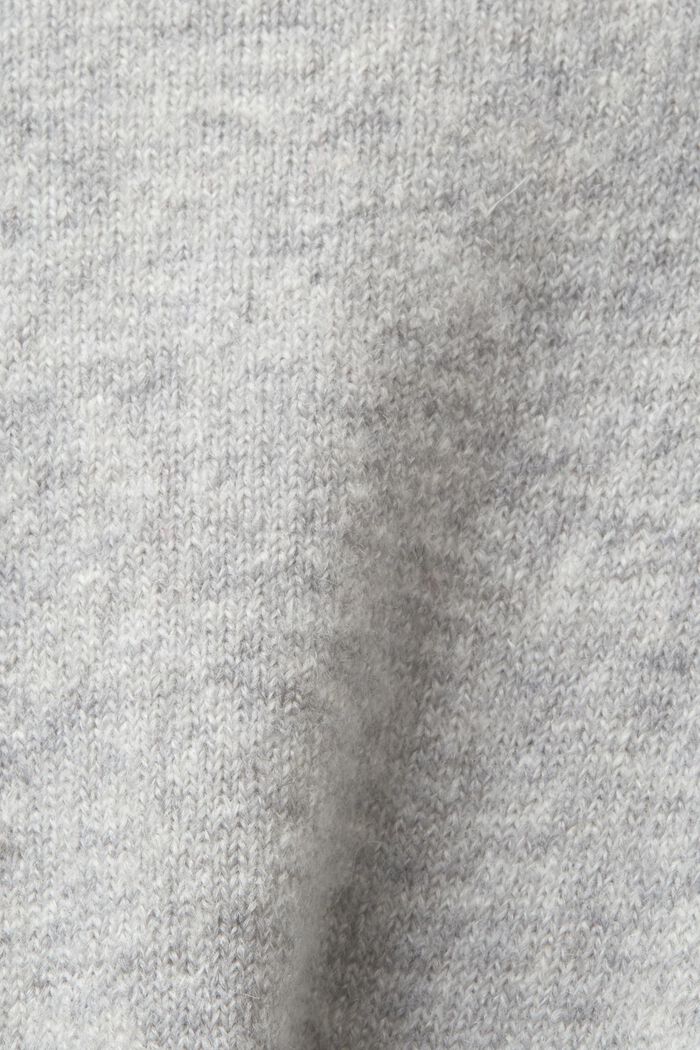 Lang, open vest van een wolmix, LIGHT GREY, detail image number 5
