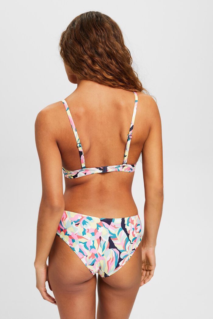 Gewatteerde bikinitop met beugels en bloemenprint, NAVY, detail image number 2