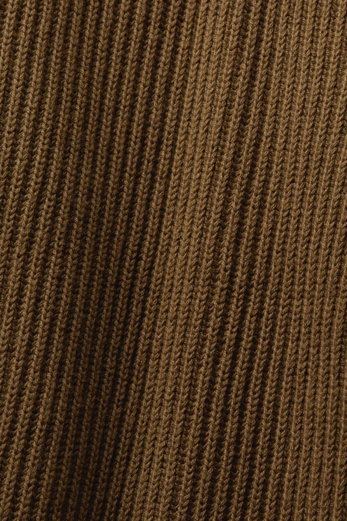 Ribgebreid vest met V-hals, KHAKI GREEN, detail image number 4