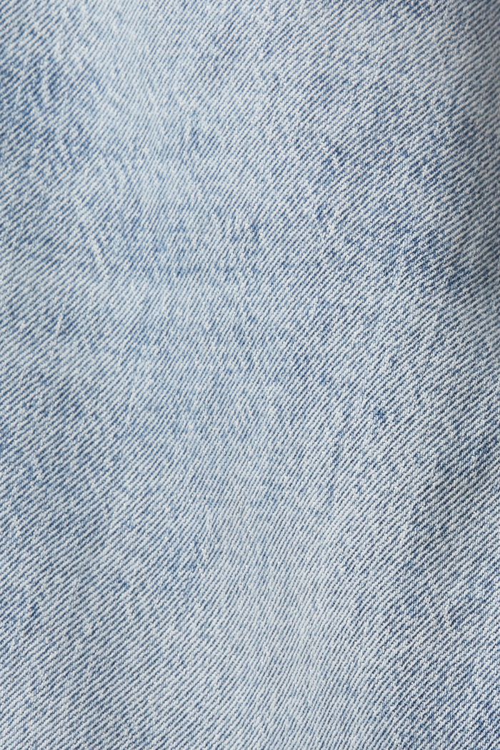 Jeans met extra hoge taille en rafelige zoom, BLUE LIGHT WASHED, detail image number 6