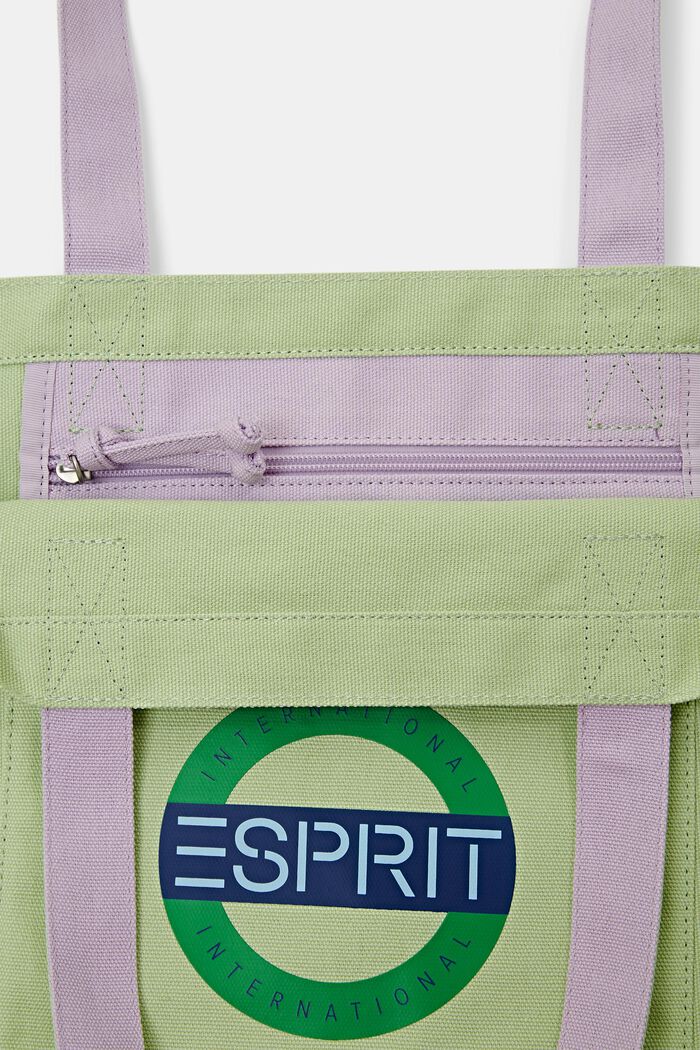 Canvas tote bag met logo, LIGHT GREEN, detail image number 3