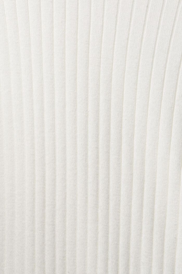 Geribde trui met korte mouwen, OFF WHITE, detail image number 5
