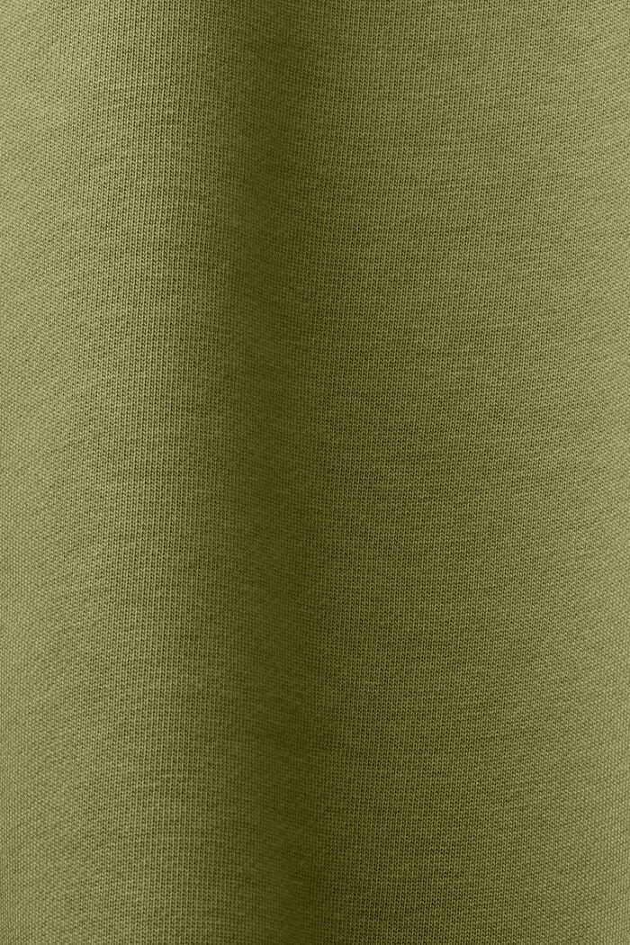 Uniseks logo-sweatshirt van katoenen fleece, OLIVE, detail image number 6