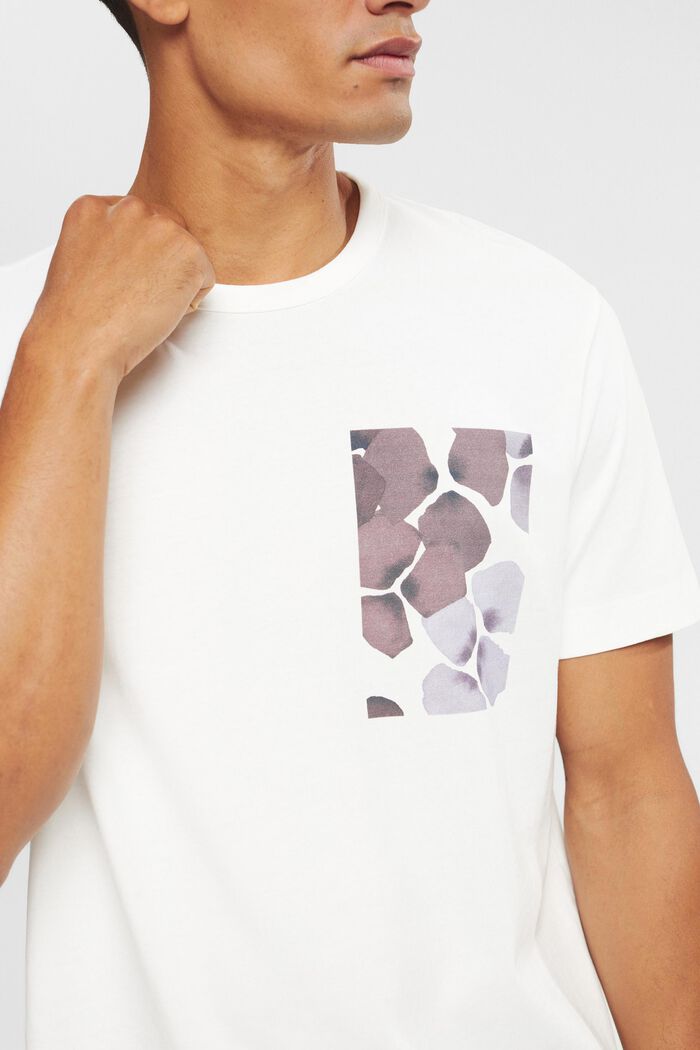 Jersey T-shirt met print, OFF WHITE, detail image number 3